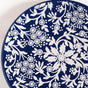 Floral Design Ceramic Dessert Plates Set Of 4 White Blue 15cm