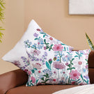 Floral Embroidered Cotton Cushion Cover Set Of 2