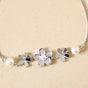 Floral Grace Silver Chain Bracelet