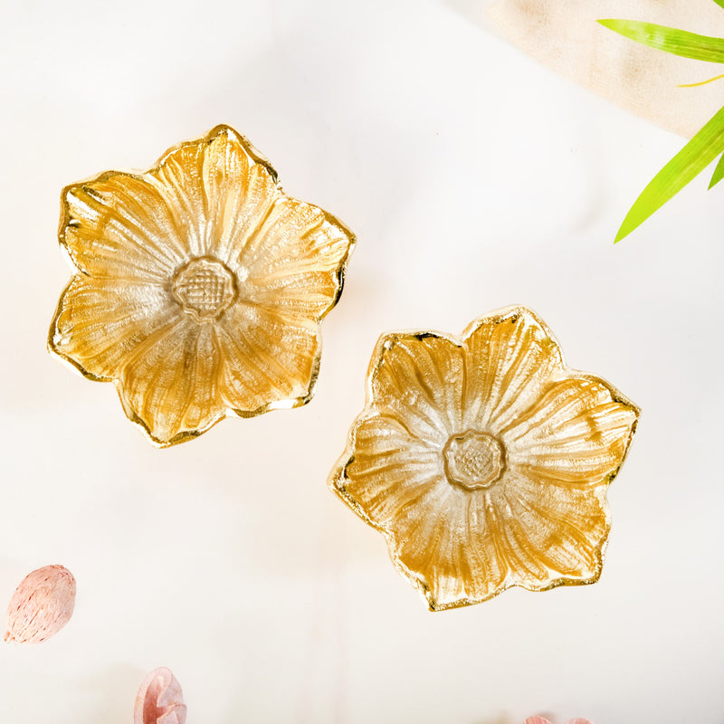 Floral Muse Decorative Trinket Bowl Set Of 2