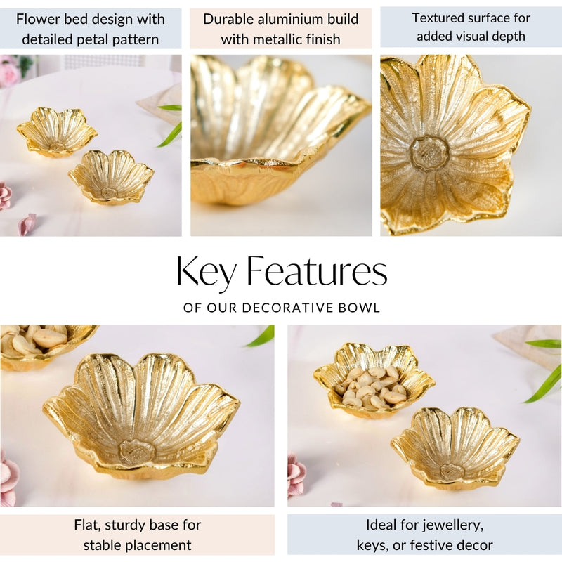 Floral Muse Decorative Trinket Bowl Set Of 2