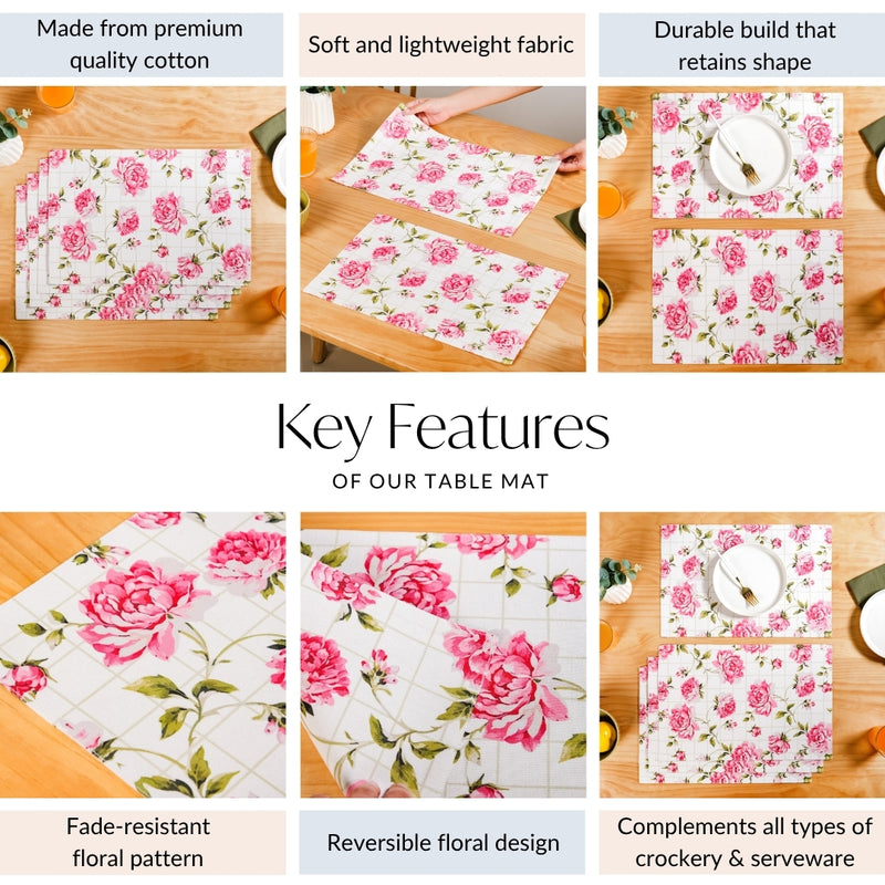 Floral Rouge Cotton Table Mat Set Of 4