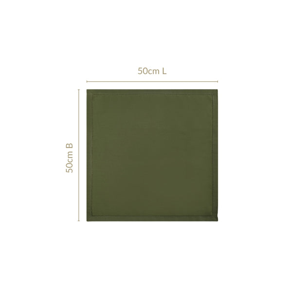 Floral Rouge Cotton Table Napkin Olive Green Set Of 6
