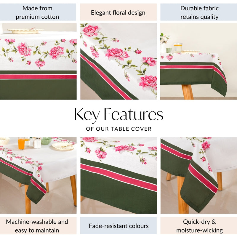 Floral Rouge Luxe 6 Seater Table Cloth 207x160cm