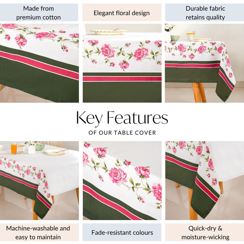 Floral Rouge Luxe 8 Seater Table Cloth 270x160cm