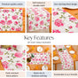 Floral Rouge Luxe 8 Seater Table Runner 265x36cm
