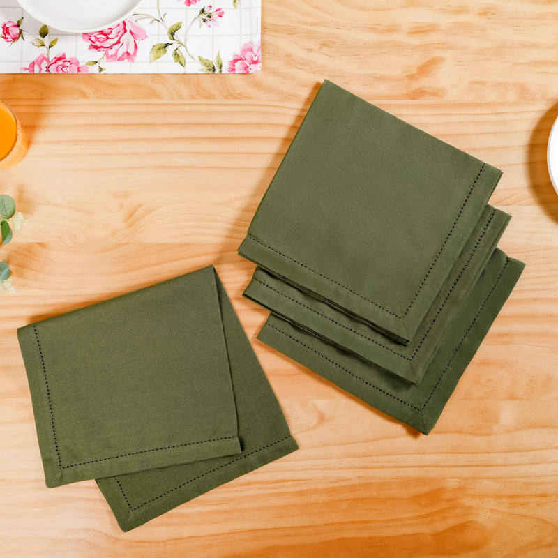 Floral Rouge Luxe Table Napkin Olive Green Set Of 4
