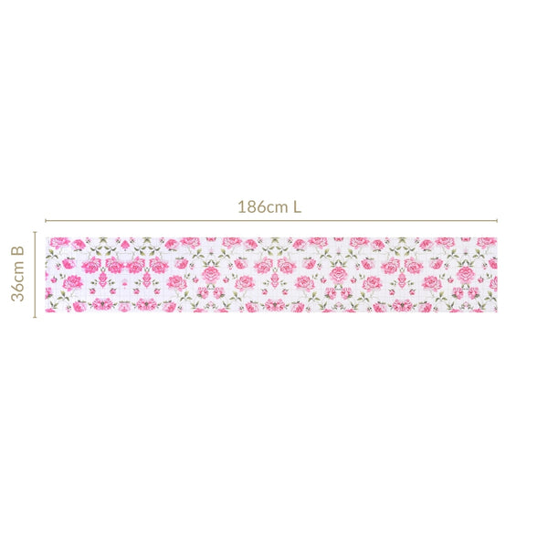 Floral Rouge Pure Cotton 6 Seater Table Runner 186x37cm