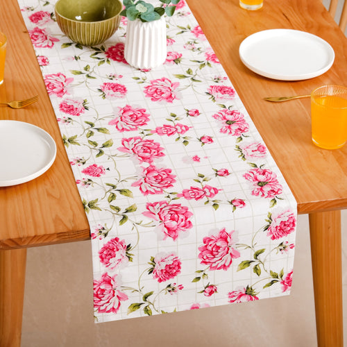 Floral Rouge Pure Cotton 6 Seater Table Runner 186x37cm