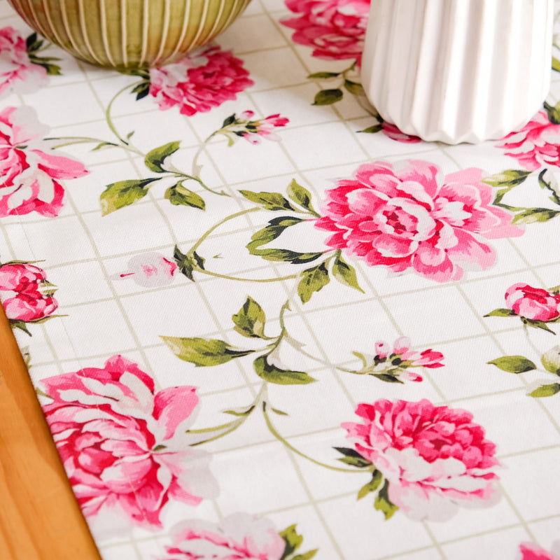 Floral Rouge Pure Cotton 6 Seater Table Runner 186x37cm