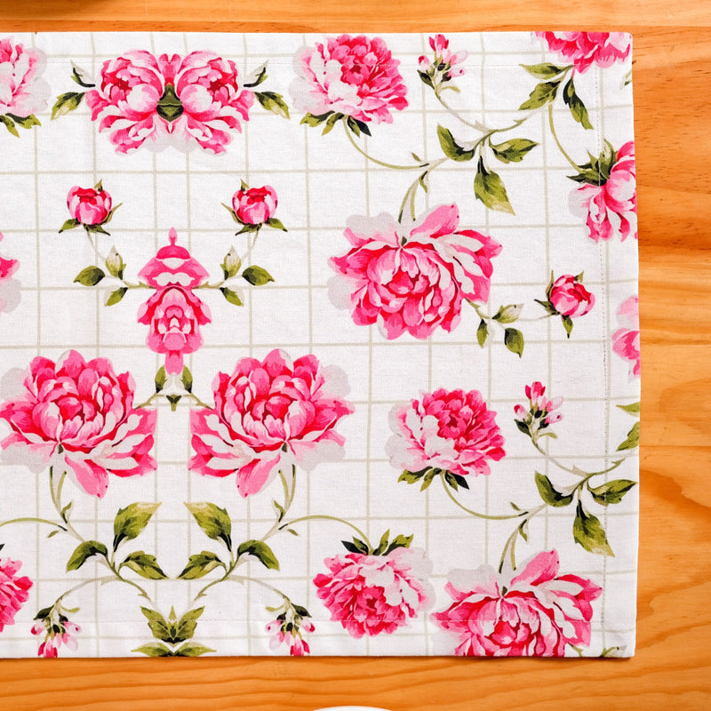 Floral Rouge Pure Cotton 6 Seater Table Runner 186x37cm