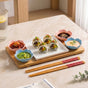 Sushi Serving Set With Plate Bowl Tray Chopsticks