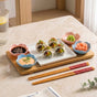 Sushi Serving Set With Plate Bowl Tray Chopsticks