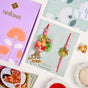 Floral Symphony Rakhi Lumba Set