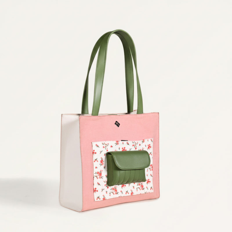 Floral Canvas Tote Bag