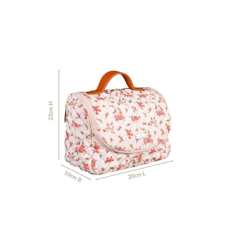 Floral Hanging Travel Organiser And Makeup Bag