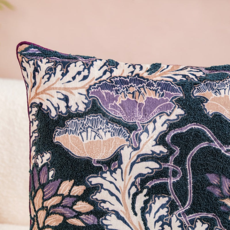 Pristine Floral Printed Cushion Cover Multicolour 15x15 Inch