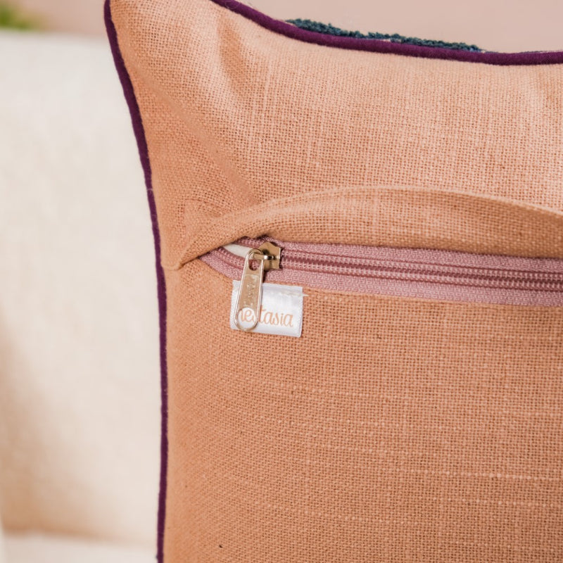 Pristine Floral Printed Cushion Cover Multicolour 15x15 Inch