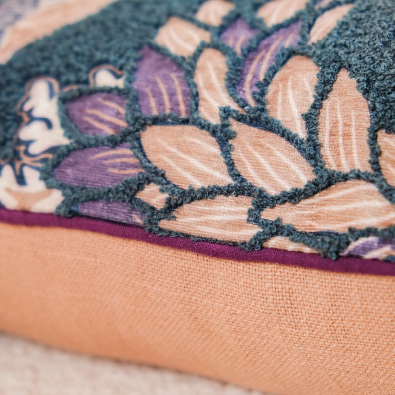 Pristine Floral Printed Cushion Cover Multicolour 15x15 Inch