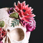 Floral Skull Decor Object- Floral Skull Decor, Skull Decor Object, Floral Skull Figurine, Decorative Skull Art, Floral Skull Sculpture