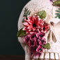 Floral Skull Decor Object- Floral Skull Decor, Skull Decor Object, Floral Skull Figurine, Decorative Skull Art, Floral Skull Sculpture