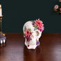 Floral Skull Decor Object- Floral Skull Decor, Skull Decor Object, Floral Skull Figurine, Decorative Skull Art, Floral Skull Sculpture