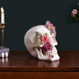 Floral Skull Decor Object- Floral Skull Decor, Skull Decor Object, Floral Skull Figurine, Decorative Skull Art, Floral Skull Sculpture