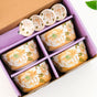 Floral Soup Bowl Set Of 4 With Spoons 370ml