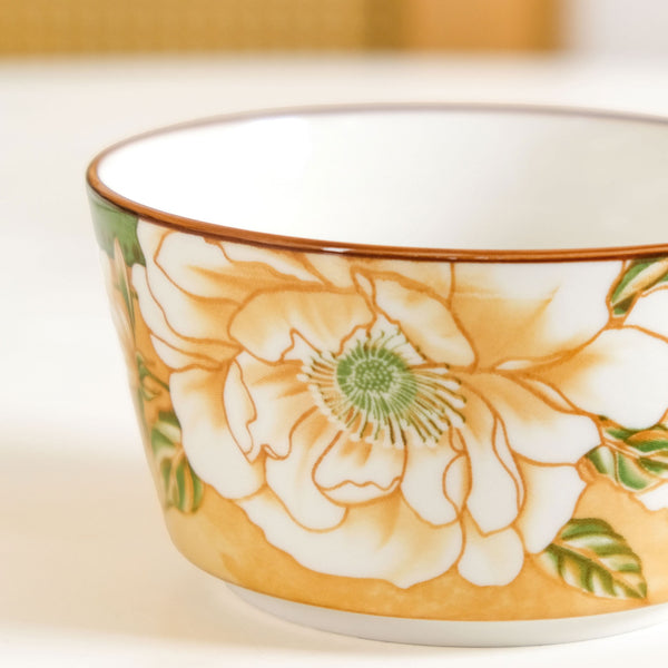 Floral Soup Bowl Set Of 4 With Spoons 370ml