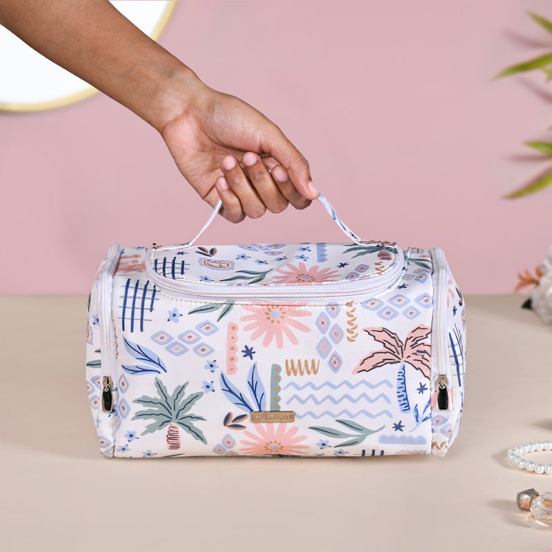 Floral Travel Organiser With Side Pockets