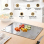 Floral Stainless Steel Chopping Board 35x25cm