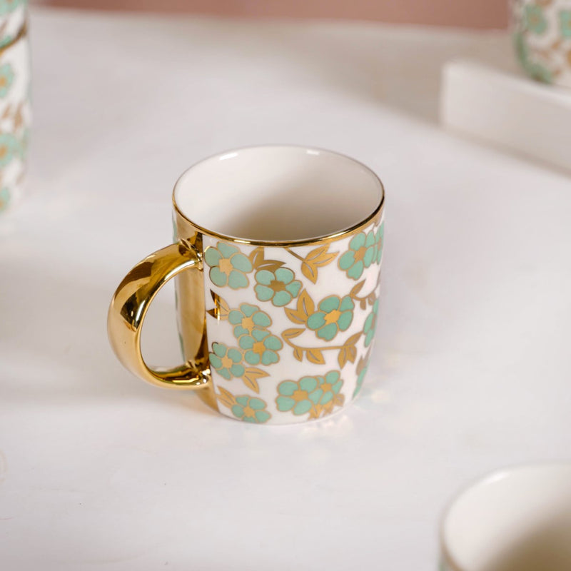 Pastel Flowers Ceramic Teacup Set of 6 330ml - Tea cup set, tea cups, coffee cups, ceramic tea cups, coffee mugs, coffee mug set