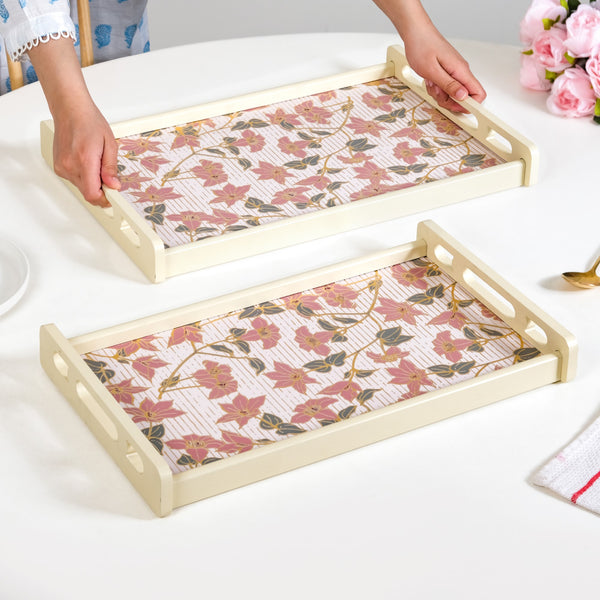 Florentia Wooden Serving Tray Set Of 2