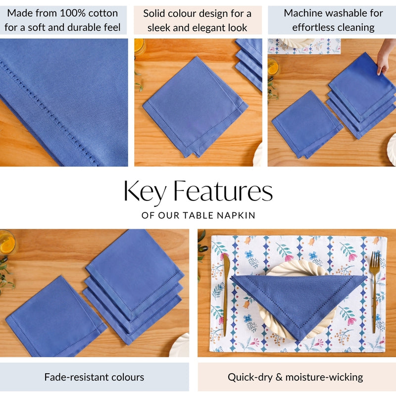 Florina Cotton Table Napkin Set Of 4