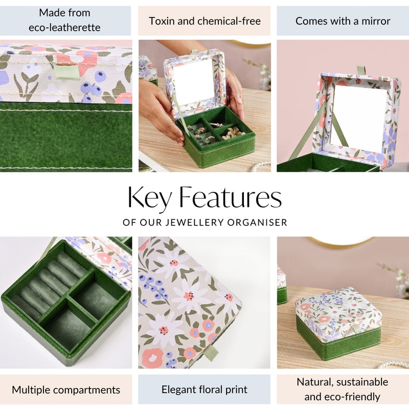 Florina Multi Section Jewellery Box With Mirror