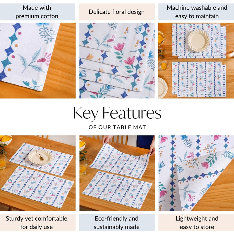 Florina Reversible Table Mat Set Of 4