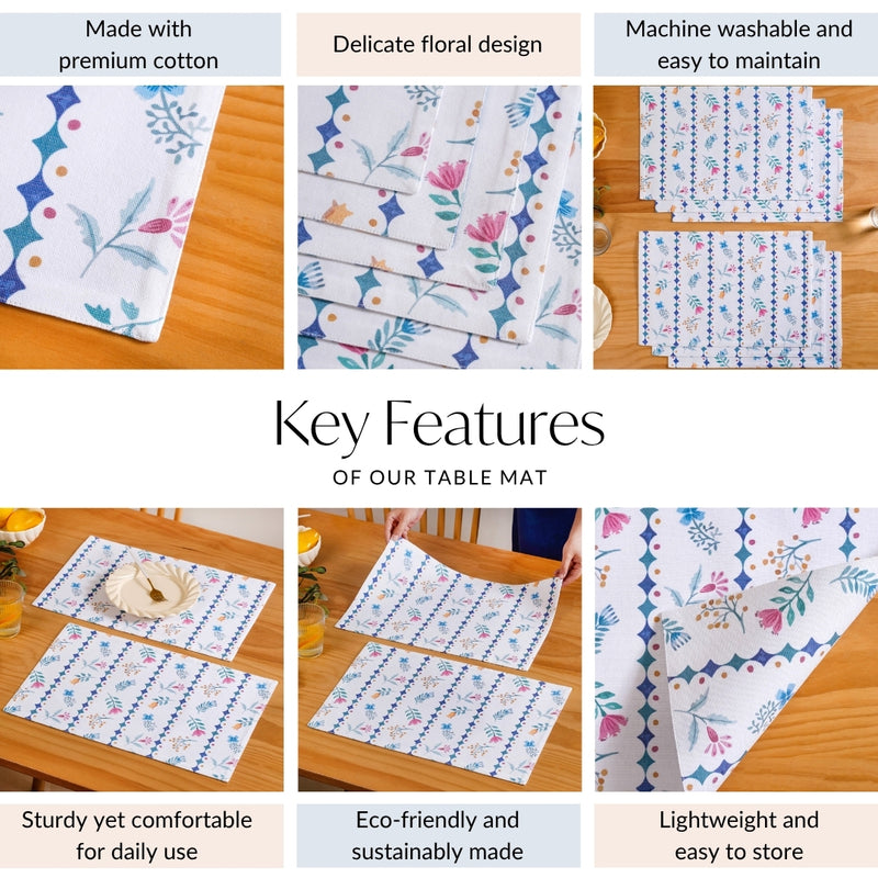 Florina Reversible Table Mat Set Of 6
