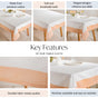 Flosculi Peach Cotton Tablecloth For 6 Seater 200x151 cm