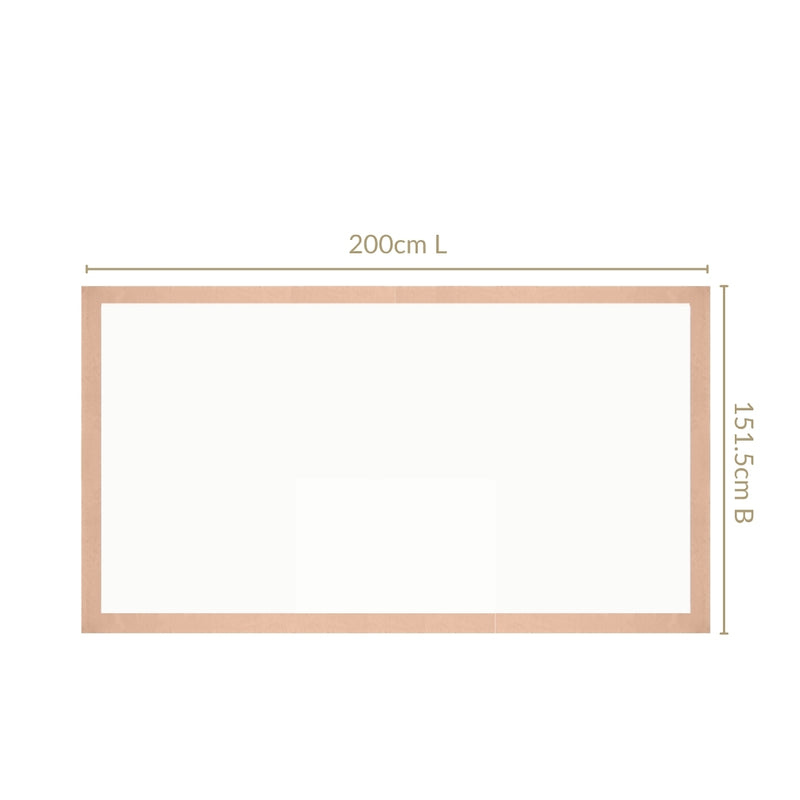 Flosculi Peach Cotton Tablecloth For 6 Seater 200x151 cm