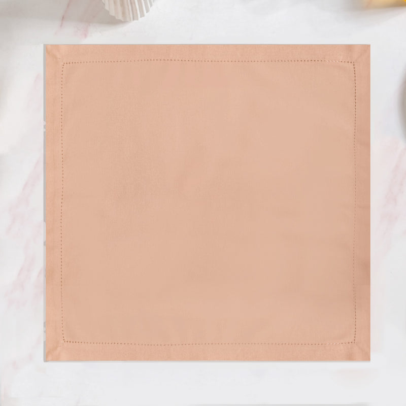 Flosculi Premium Cotton Hemstitched Dinner Napkins Set Of 6