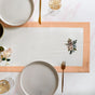 Flosculi Pure Cotton Table Runner In Peach