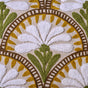 Flower Arches Embroidered Cushion Cover Beige