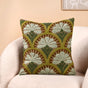 Flower Arches Embroidered Cushion Cover Green