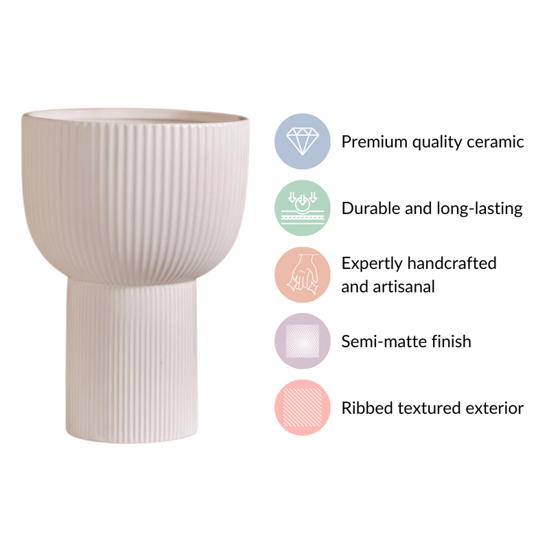 Pastel Pink Ceramic Flower Vase