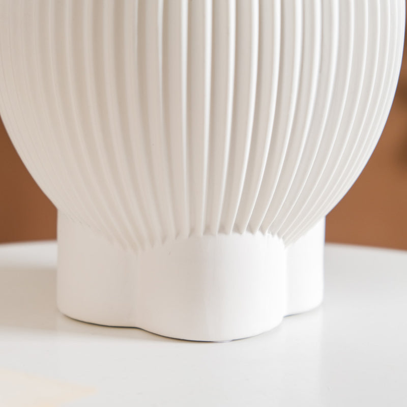 Handmade Fluted Decorative Ceramic Vase - Handmade Decorative Ceramic Flower Vase, Artisan Ceramic Vase, Unique Floral Vase, Handcrafted Flower Vase