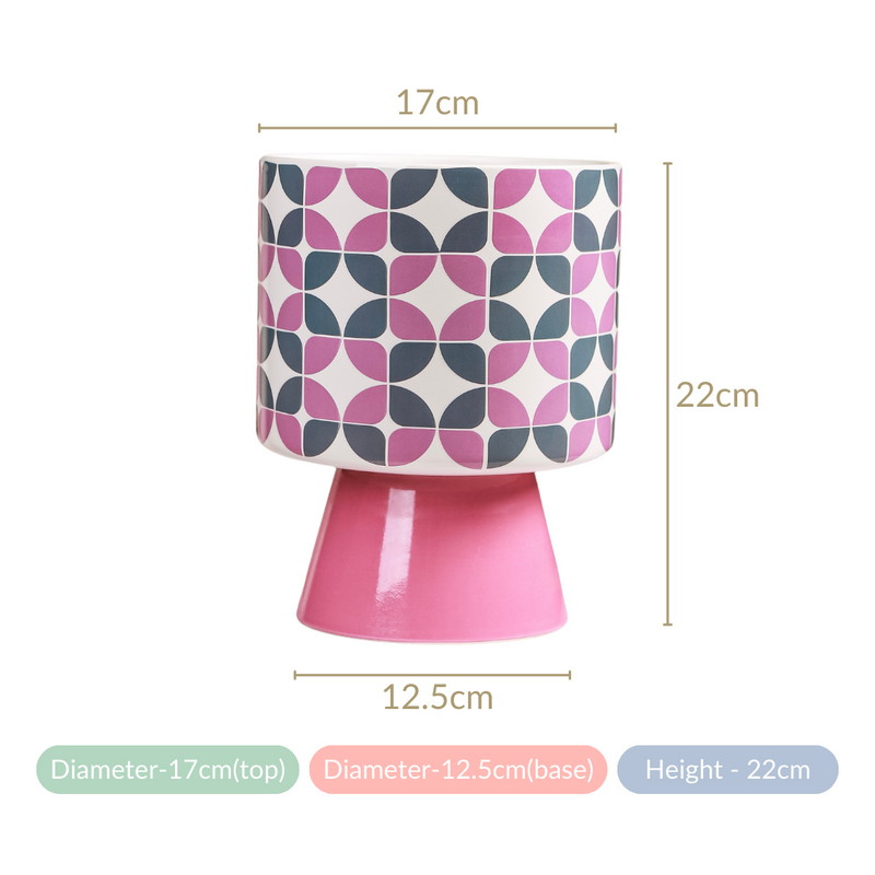 Bauhaus Ceramic Vase With Stand- Flower vase, ceramic vase, decorative vase,round vase