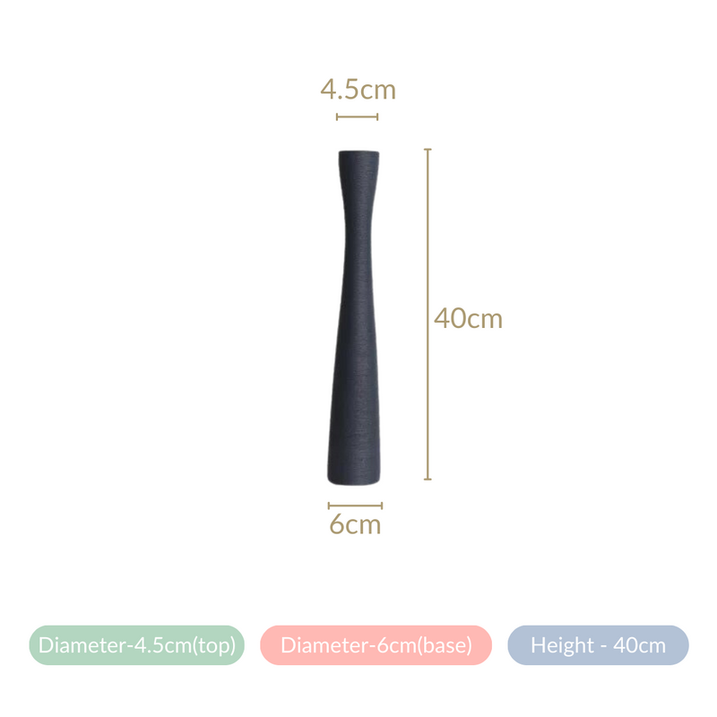 Ceramic Matte Finish Textured Thin Vase- Ceramic Matte Vase, Matte Finish Decor Vase, Decorative Ceramic Vase, Modern Vase, Stylish Ceramic Vase