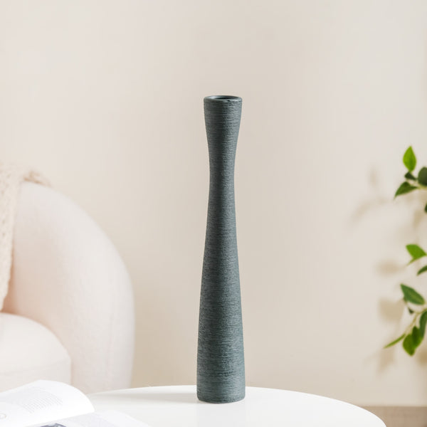 Ceramic Matte Finish Textured Thin Vase