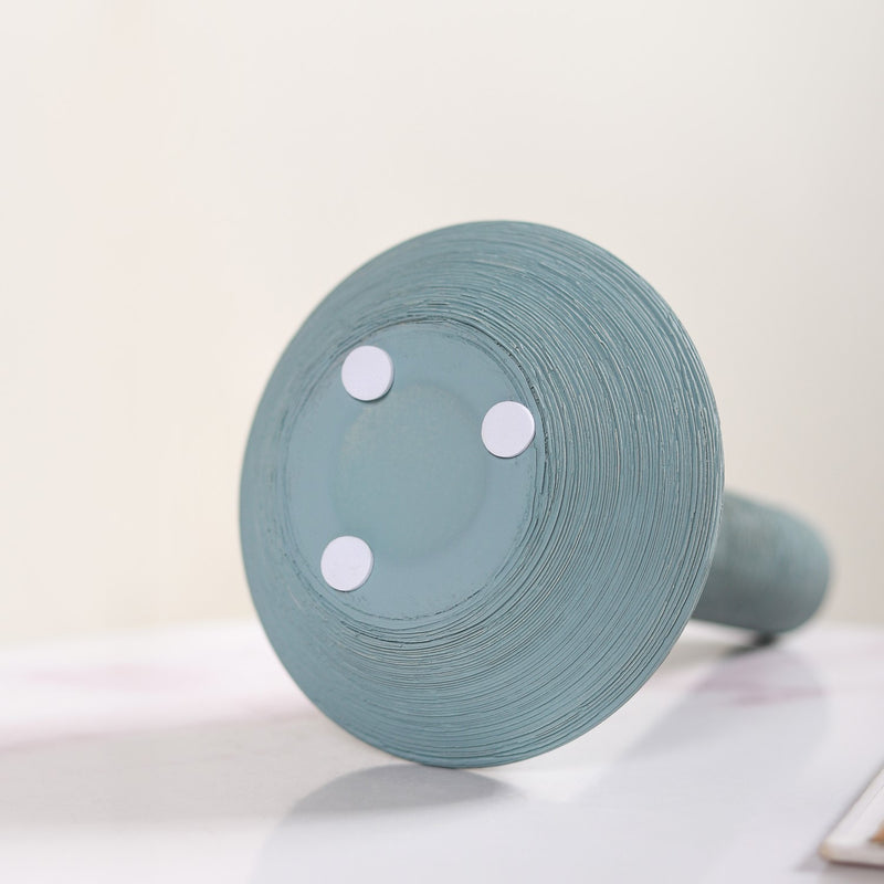 Brushed Texture Scandinavian Vase Blue