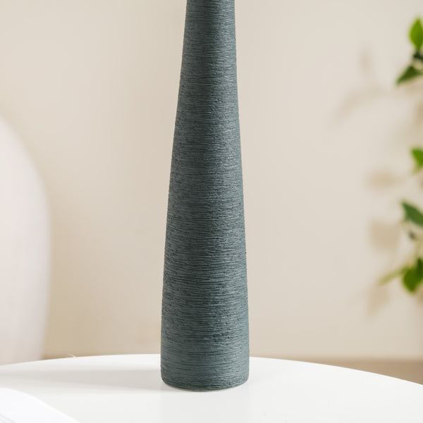 Ceramic Matte Finish Textured Thin Vase